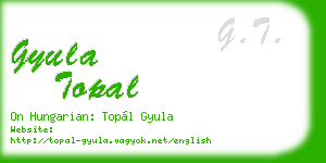 gyula topal business card